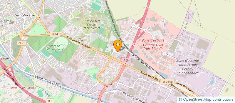 localisation de l'entreprise SARL AUTO BOISSONS à REIMS