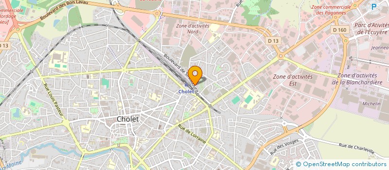 localisation de l'entreprise SARL AUTO COMPTOIR DU FREIN à CHOLET