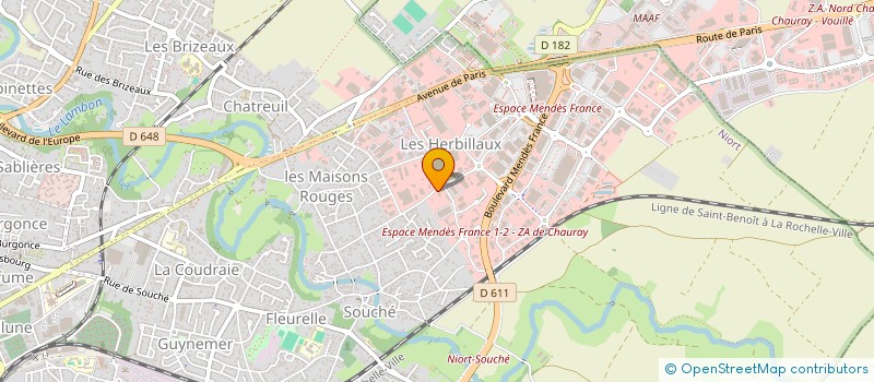 localisation de l'entreprise SARL AUTO CONTROLE NIORTAIS  NIORT