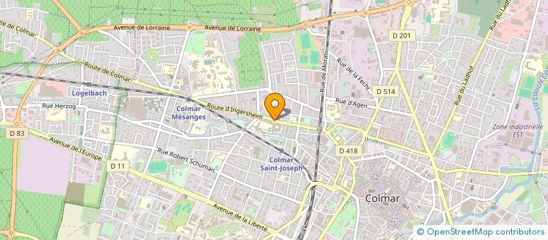 localisation de l'entreprise SARL AUTO ECOLE CLEMENCEAU IL 4  COLMAR