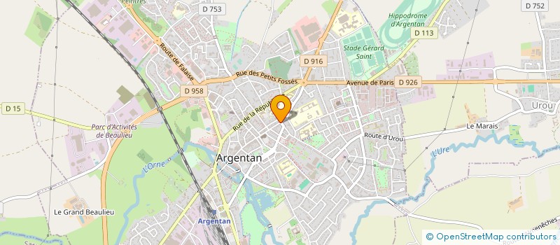 localisation de l'entreprise SARL AUTO ECOLE DU CENTRE à ARGENTAN