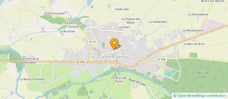 localisation de l'entreprise SARL AUTO ECOLE JEAN-LUC  GUEMENE-PENFAO