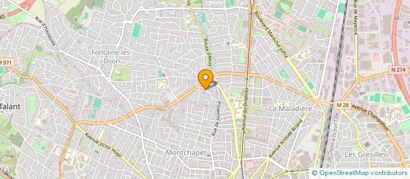 localisation de l'entreprise SARL AUTO ECOLE THOMAS  FONTAINE-LES-DIJON