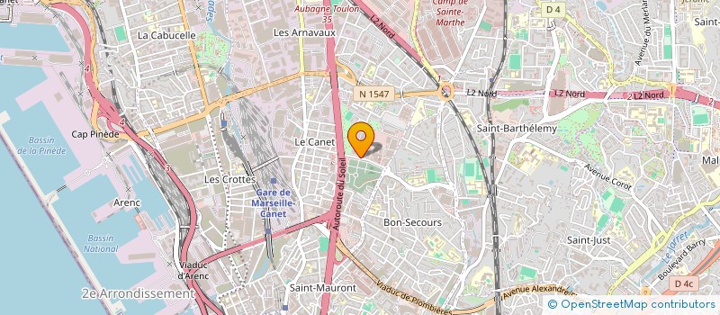 localisation de l'entreprise SARL AUTO EXPRESS  MARSEILLE