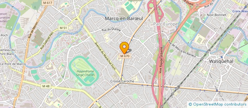 localisation de l'entreprise SARL AUTO MOTO ECOLE METROPOLE à MARCQ-EN-BARŒUL