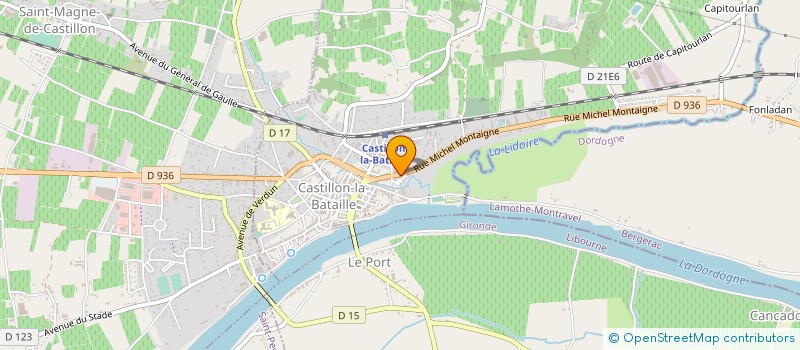 localisation de l'entreprise SARL AUTO MOTO ECOLE SANS FRONTIERE à CASTILLON-LA-BATAILLE