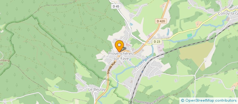 localisation de l'entreprise SARL AUTO PERFORMANCE à PROVENCHERES-ET-COLROY