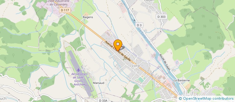 localisation de l'entreprise SARL AUTO SHOP DU COUSERANS à LORP-SENTARAILLE