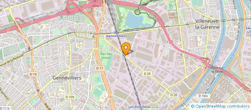 localisation de l'entreprise SARL AUTOCARS J C JAMES à GENNEVILLIERS