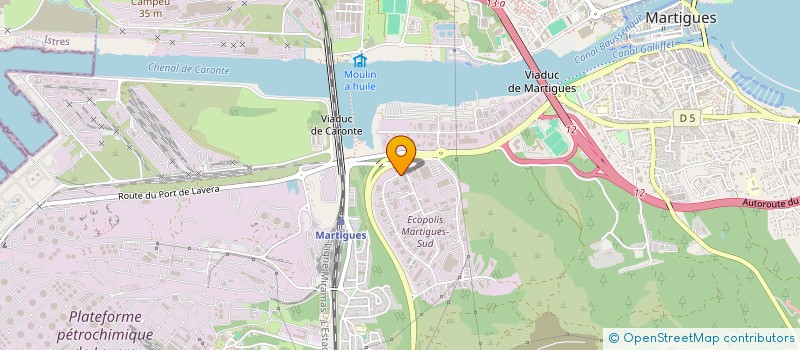 localisation de l'entreprise SARL AUTOMATISME ELECTRICITE INDUSTRIELLE à MARTIGUES
