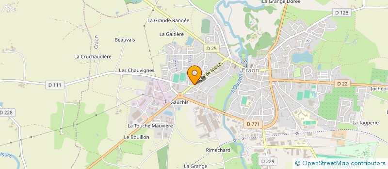 localisation de l'entreprise SARL AUTOSERVICE  CRAON