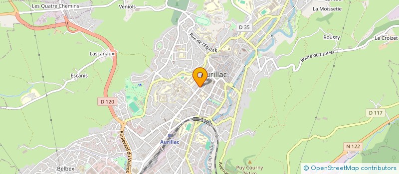 localisation de l'entreprise SARL AUV.RELIURE ATELIERS J.J.REYGNIER à AURILLAC