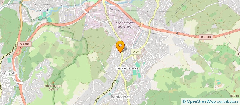 localisation de l'entreprise SARL AUVERGNE GASTRONOMIE à ROMAGNAT