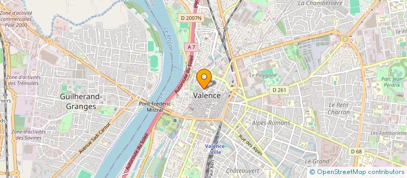 localisation de l'entreprise SARL AUX COPAINS à VALENCE
