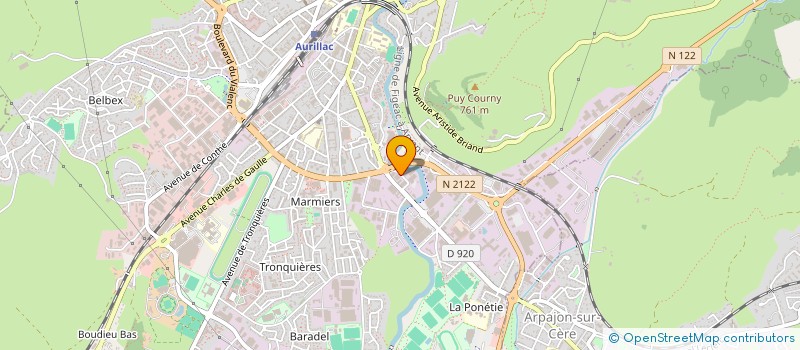 localisation de l'entreprise SARL AUX COULEURS DU MONDE à AURILLAC