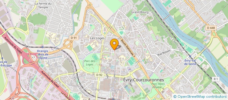 localisation de l'entreprise SARL AUXIVIE à EVRY-COURCOURONNES