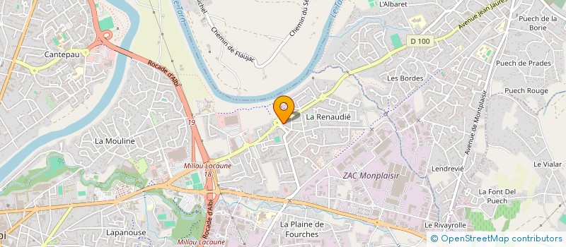 localisation de l'entreprise SARL AV à ALBI