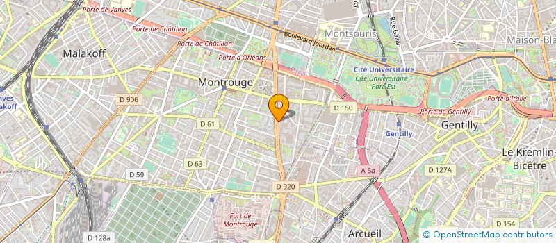 localisation de l'entreprise SARL AVENIR AUTOMOBILE 78  MONTROUGE