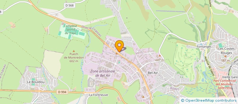 localisation de l'entreprise SARL AVEYRON EQUIPEMENT HOTELIER à ONET-LE-CHATEAU