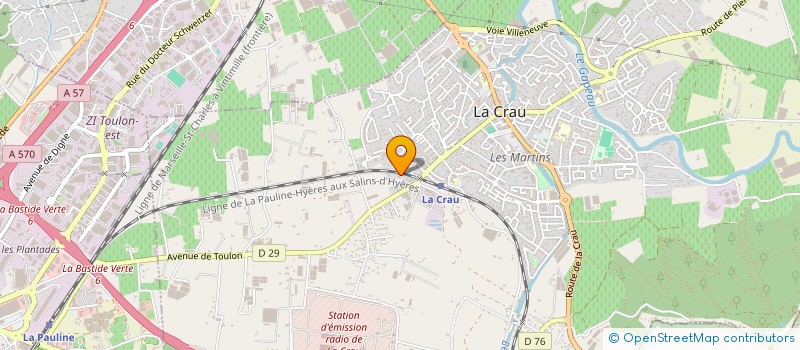 localisation de l'entreprise SARL AYRAUT à LA CRAU