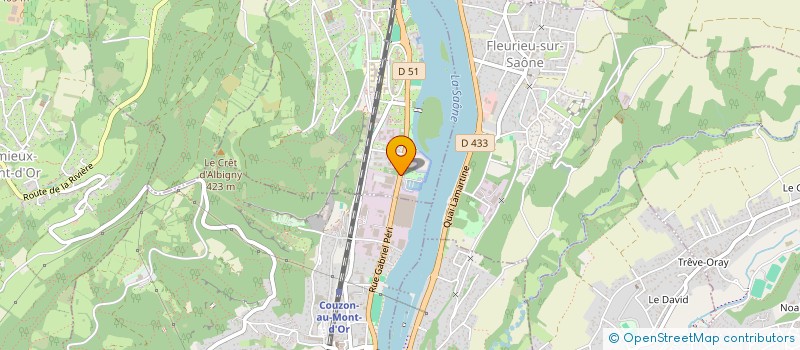 localisation de l'entreprise SARL AZIMUTS à ALBIGNY-SUR-SAONE