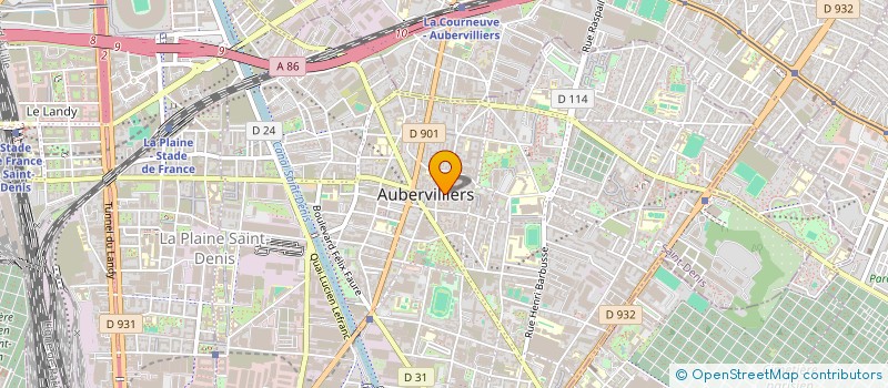 localisation de l'entreprise SARL AZM BATIMENT  AUBERVILLIERS