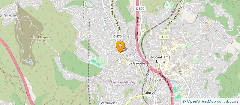 localisation de l'entreprise SARL AZUR à LES PENNES MIRABEAU