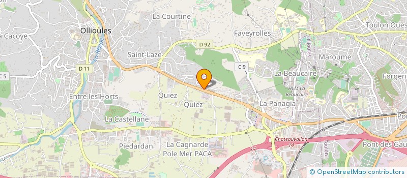 localisation de l'entreprise SARL AZUR TJ OLIVES à OLLIOULES