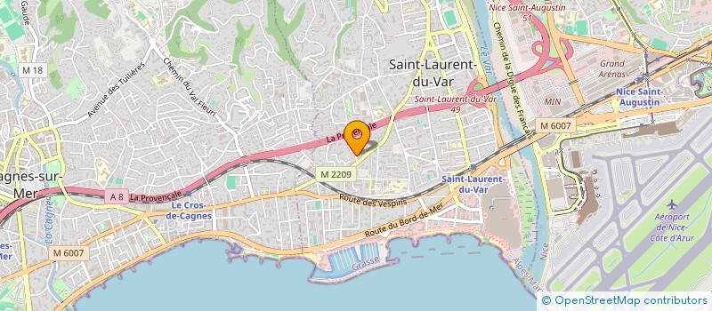 localisation de l'entreprise SARL AZUREENNE EDITION TRAVAUX INGENIERI à SAINT-LAURENT-DU-VAR