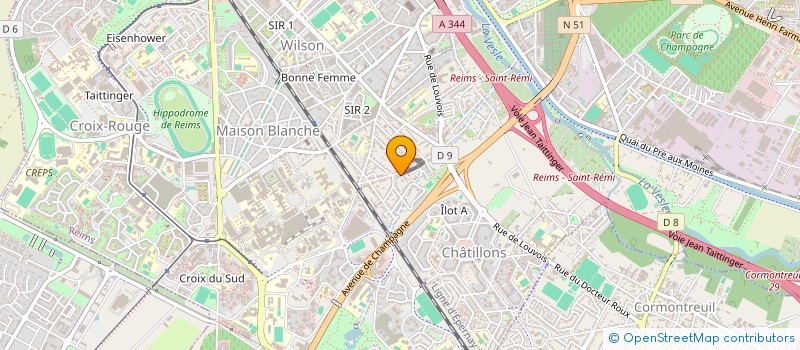 localisation de l'entreprise SARL B C H à REIMS
