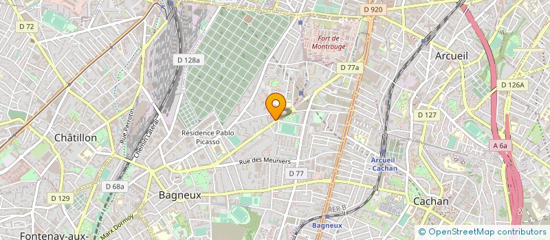 localisation de l'entreprise SARL B CAQUELIN  BAGNEUX