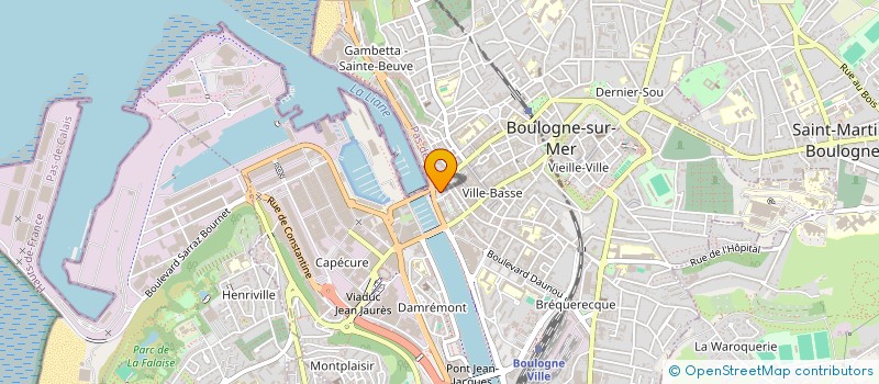 localisation de l'entreprise SARL B. DEGARDIN  BOULOGNE-SUR-MER