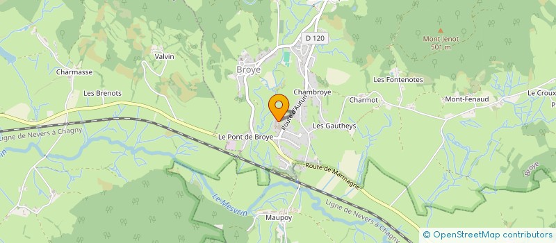 localisation de l'entreprise SARL B.E.J.C  BROYE