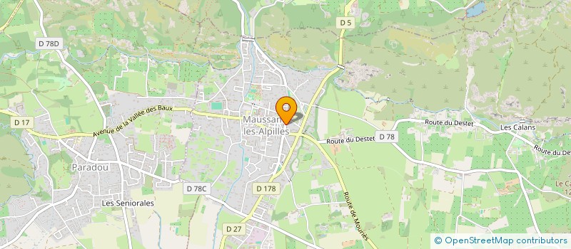 localisation de l'entreprise SARL B.E.R.T (BUREAU D ETUDES ET DE REALISATIONS TECHNIQUES) à MAUSSANE-LES-ALPILLES