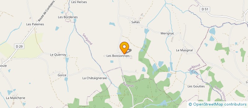 localisation de l'entreprise SARL B ET L à SAULGOND