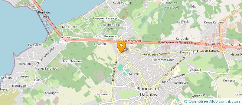 localisation de l'entreprise SARL B H COIFFURE  PLOUGASTEL-DAOULAS