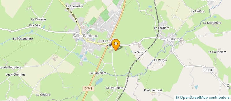 localisation de l'entreprise SARL B H L  SAINT-PARDOUX-SOUTIERS