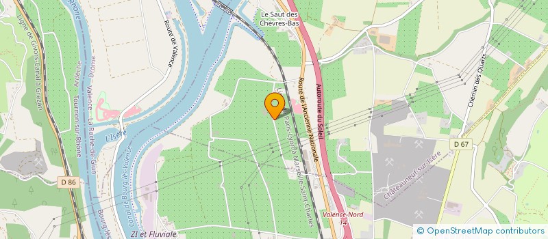 localisation de l'entreprise SARL B M GEL à CHATEAUNEUF-SUR-ISERE