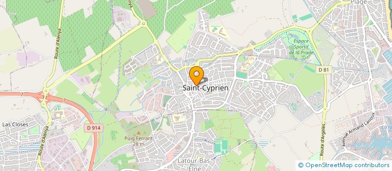 localisation de l'entreprise SARL B.S.D.  SAINT-CYPRIEN