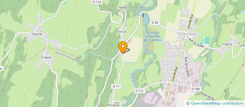 localisation de l'entreprise SARL B T PLUS  MATAFELON-GRANGES