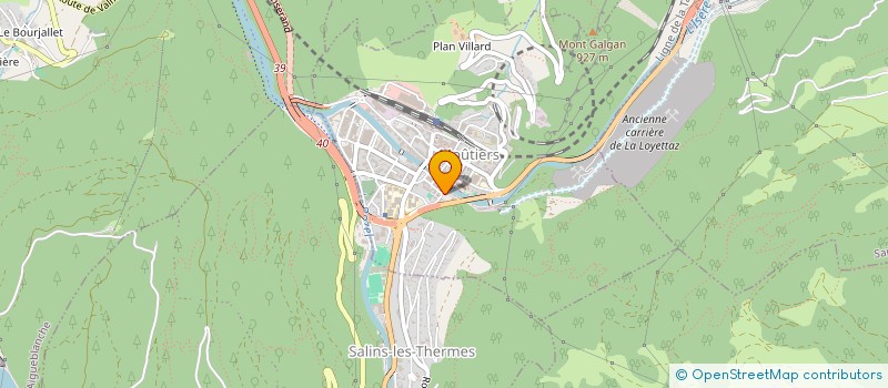 localisation de l'entreprise SARL B.T.T.P. à MOUTIERS