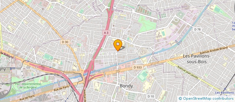 localisation de l'entreprise SARL B.Z  BONDY