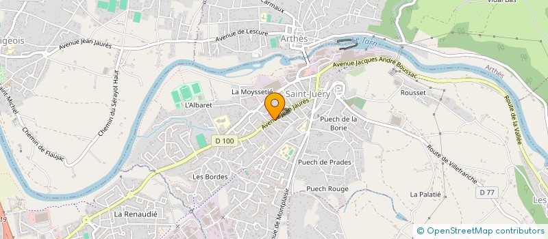 localisation de l'entreprise SARL B2E à SAINT-JUERY