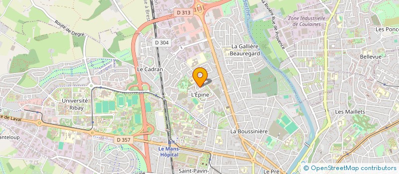 localisation de l'entreprise SARL B2M TRANSPORT à LE MANS