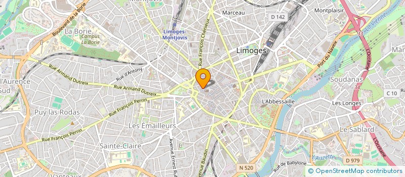 localisation de l'entreprise SARL B2P à LIMOGES