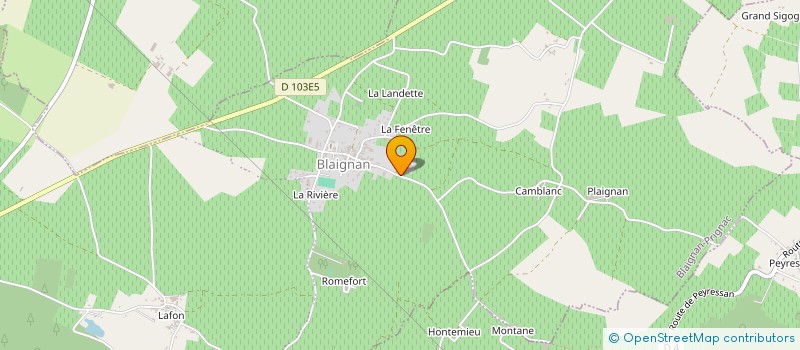 localisation de l'entreprise SARL BAHOUGNE ET FILS  BLAIGNAN-PRIGNAC