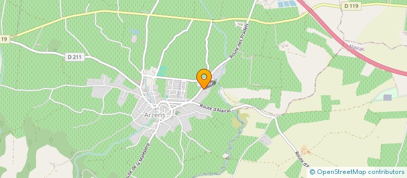 localisation de l'entreprise SARL BALDO ET FILS  ARZENS