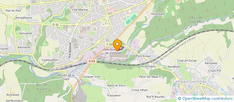 localisation de l'entreprise SARL BALLE EQUIPEMENTS à PLOUDANIEL