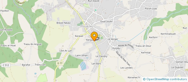 localisation de l'entreprise SARL BAR BRASSERIE DU MIDI  PLOUEZEC