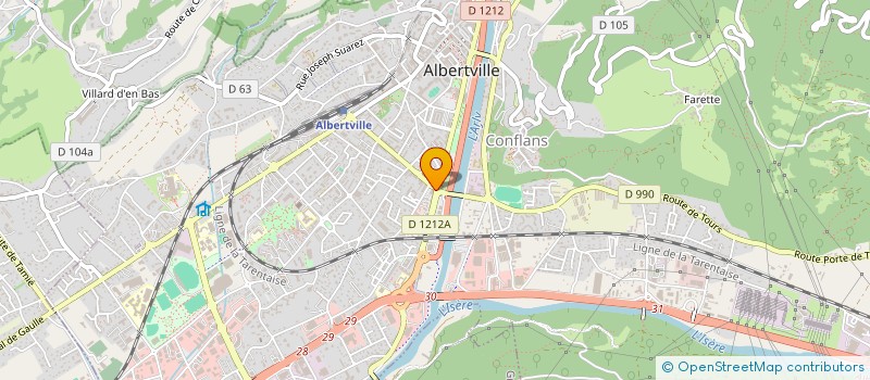 localisation de l'entreprise SARL BAR DE L'AVENIR à ALBERTVILLE